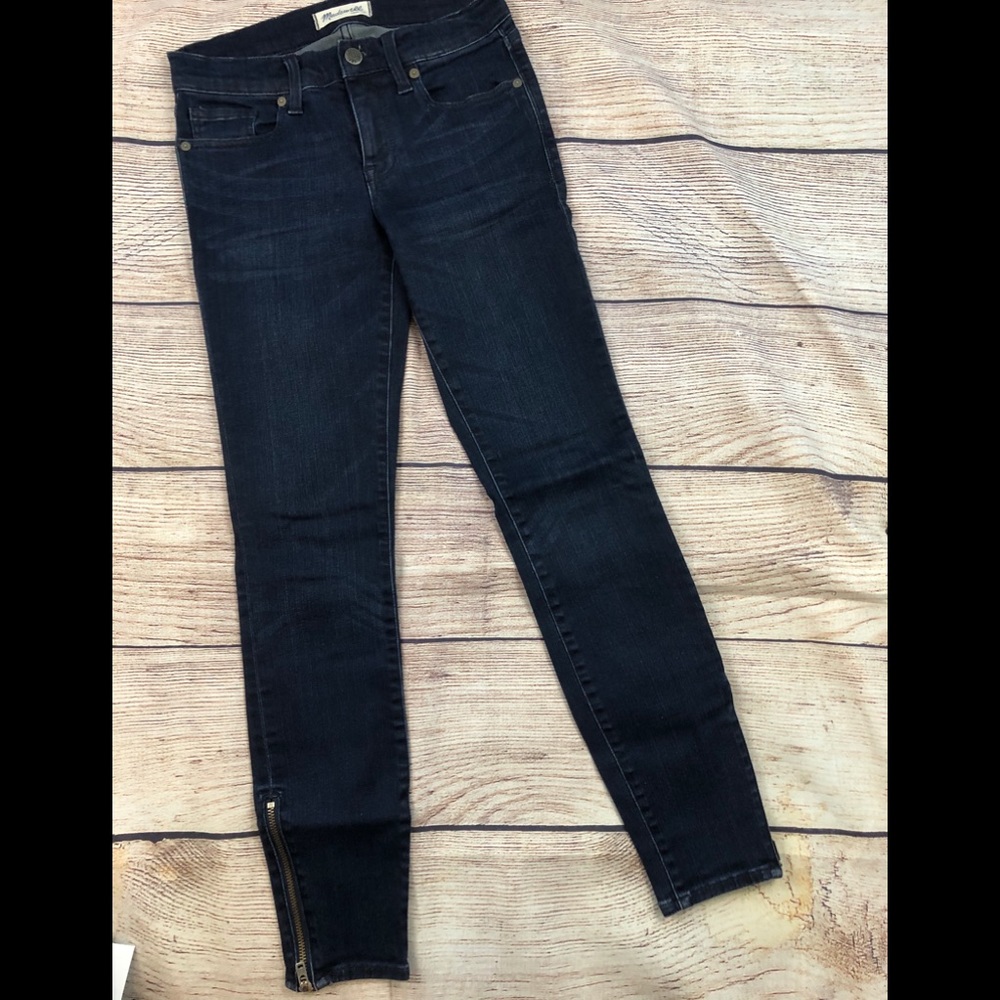 Madewell 25 skinny skinny ankle zip jeans